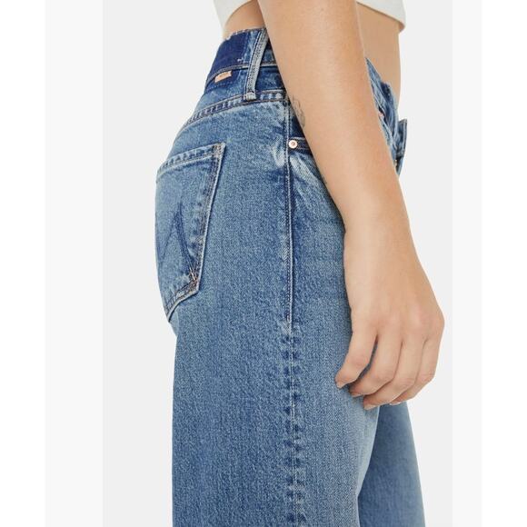 MOTHER Lil Dodger‎ Ankle High-Rise Straight-Leg Jeans Strike a Pose 31 - Picture 2 of 14